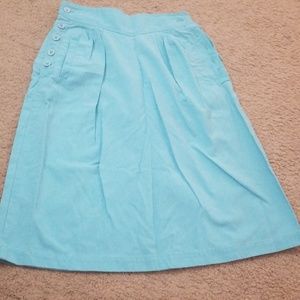Adorable Vintage A-Line Light Turquoise Skirt